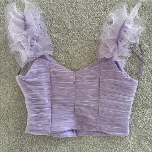 purple zara corset top - Picture 2 of 7
